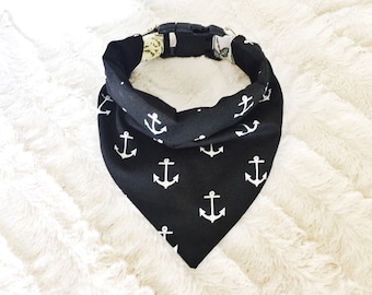 Collar Dog Bandana, Modern Dog Bandana, Anchor Dog Bandana, Cute Dog Bandana, Boy Dog Bandana, Large Dog Bandana, Puppy Gift, Dog Lover Gift