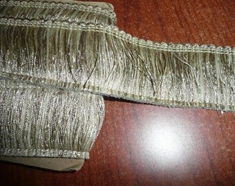 2 Yards 2 Inch Wide Variegated Gold Brush Trim