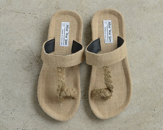Men's slippers Summer men's slippers-Men sandals-Straw
