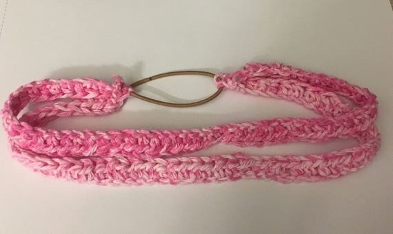 Crochet headband, womens headband, pink headband, hair accessories, hair band, spring colors