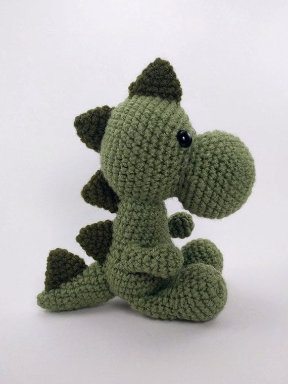 PATTERN: Crochet dinosaur pattern - amigurumi dinosaur pattern - crocheted di...