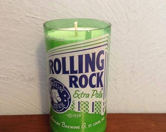 Rolling Rock Beer Bottle Candle - Vanilla