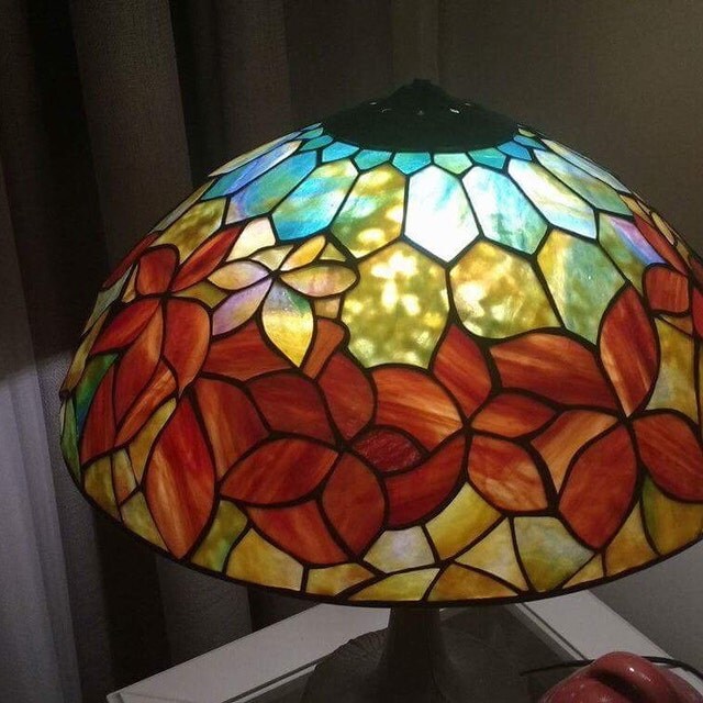 Tiffany Odyssey stained glass lamps and custom by AzaleaLampStudio