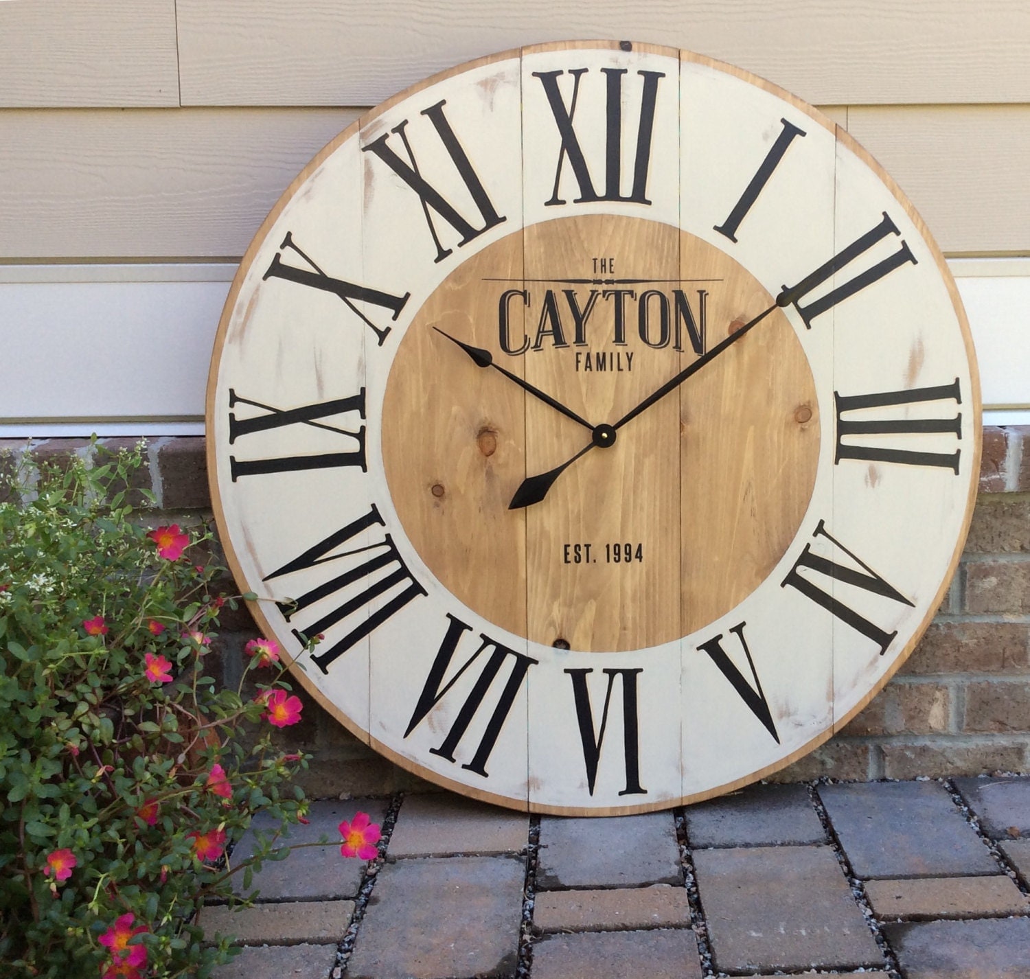 Farmhouse Clock Large Wall Clock Custom Wall Clocks