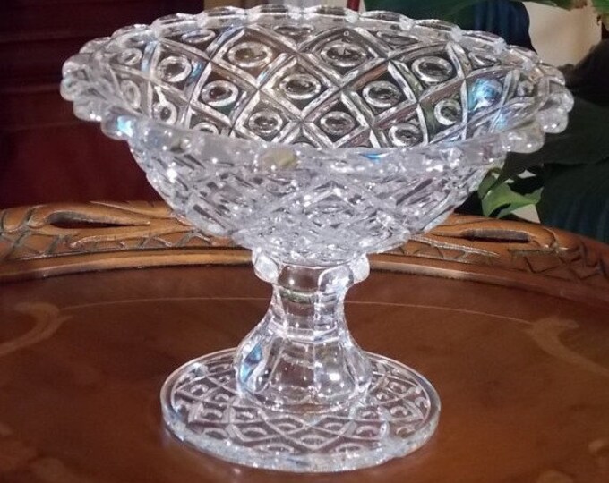 Flint Glass Compote Candy Dish