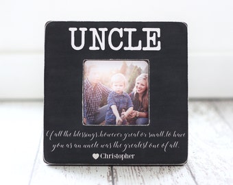 Uncle Gift Personalized Picture Frame for Uncle from Nephew Niece