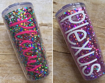 PLEXUS Glitter Travel Tumbler, Plexus Water Bottle, Plexus Cup, Confetti Tumbler, Plexus Swag, Promo Item, Team Member, Plexus Ambassador