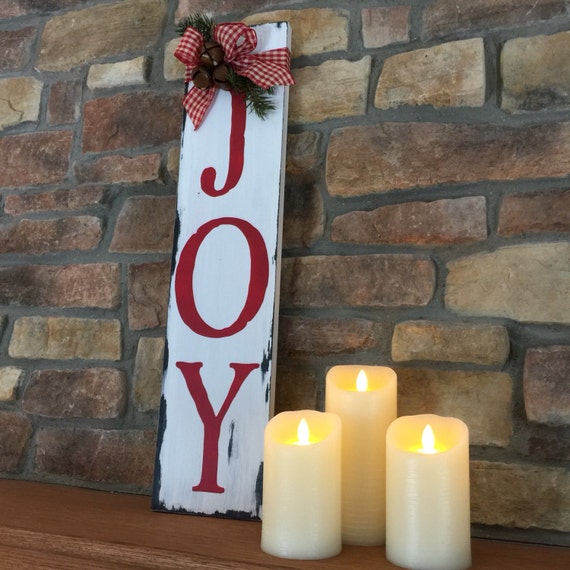 Joy Sign Rustic Christmas Sign Holiday Decor Christmas