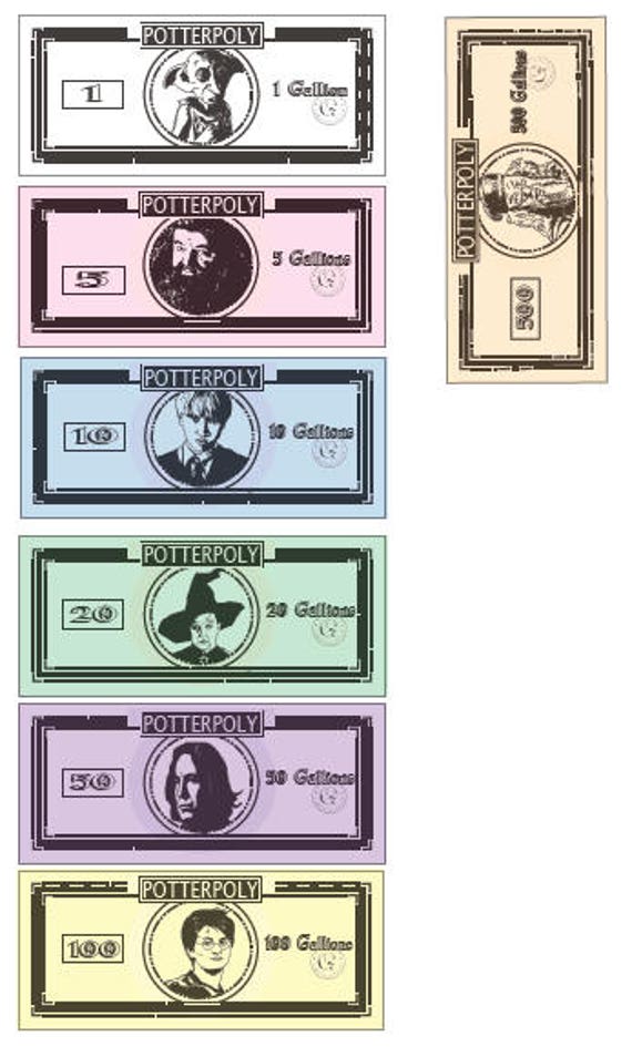 Articles similaires à Billets Monopoly Harry Potter sur Etsy