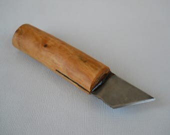 Russian Wood Carving Knife 'Kosyak #12' Handmade with Wooden Sheath NEW