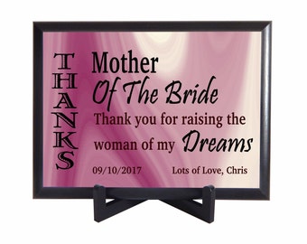 Mother of the Bride Gift from Groom, Custom Gift to Mother in Law, Wedding Thank you Gift for Mother in Law,Parents of the Bride Gift,PWH003