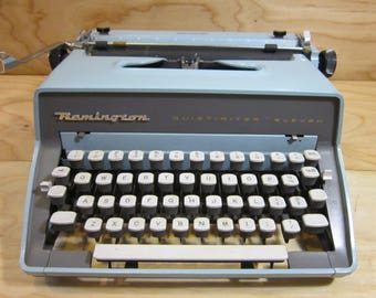 1960's Remington Rand Quiet Riter Eleven Manual Portable Typewriter For Props or Display