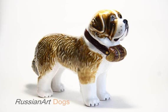 st bernard dog figurines