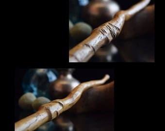 12" No. 226/300, 'Rugged', Harry Potter wand inspired Magic wood Wand, Custom Wand, wands, wooden