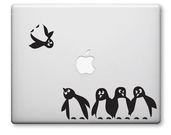 Penguin MacBook decal, Penguin Sticker, Animal Sticker, MacBook Pro Decal, Bumper Sticker, MacBook Stickers, Laptop Decals, Animal lover