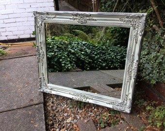 Distressed mirror country green mirror shabby mirror