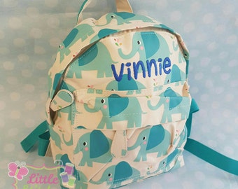 Personalised elephant backpack, perfect for nursery or school bag ,kindergarten bag , toddler bag , elephant , 1st birthday gift