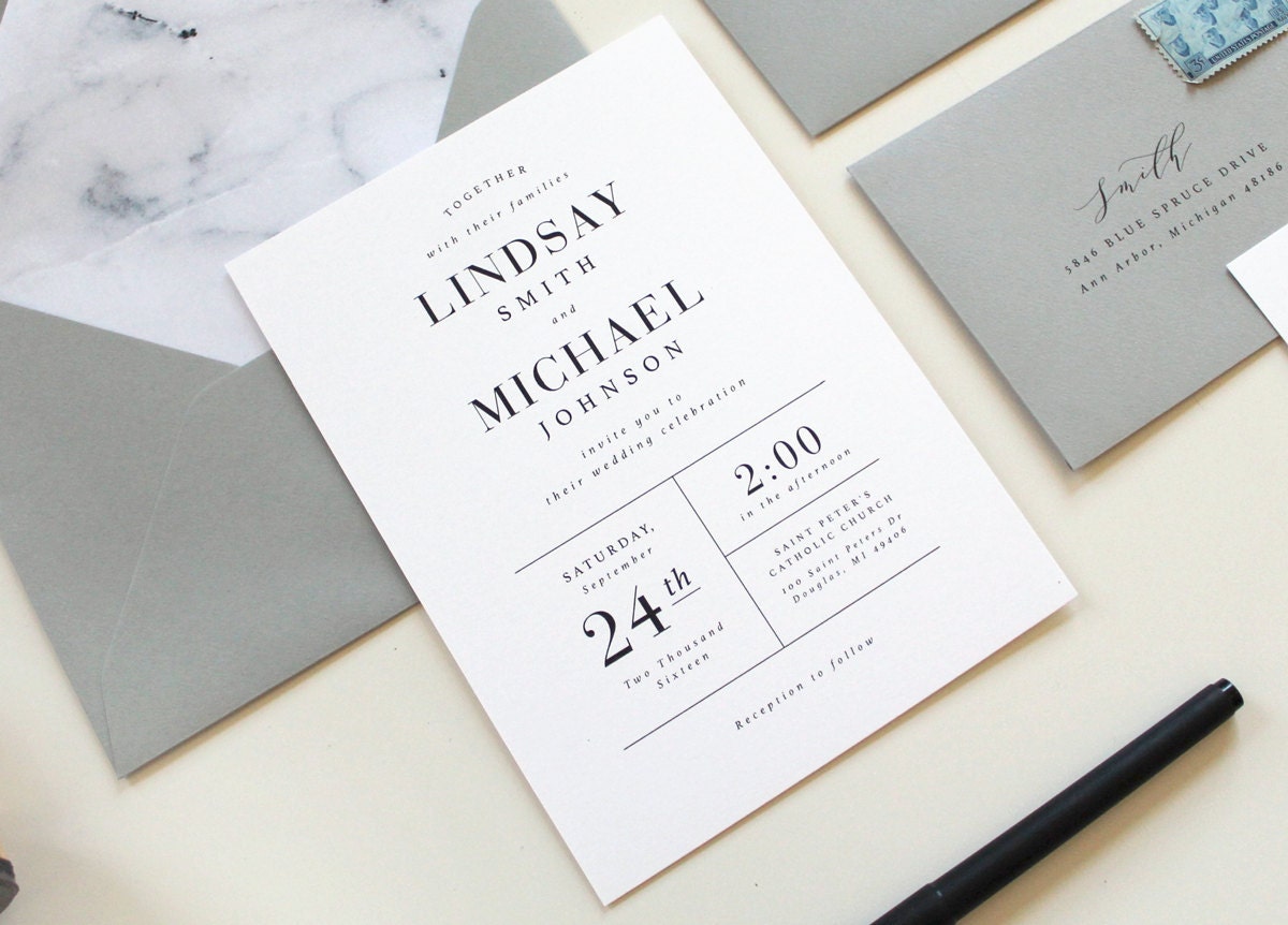 Modern Wedding Invitations 2