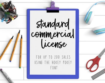 Standard commercial license for Hokey Pokey font - up to 200 sales