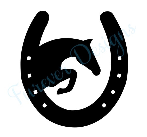 Hunter Jumper Horseshoe Vinyl Decal horse sticker