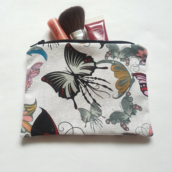Colourful Butterfly Cosmetic Bag Makeup Bag by