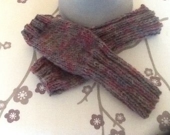 Beanie hat and fingerless gloves
