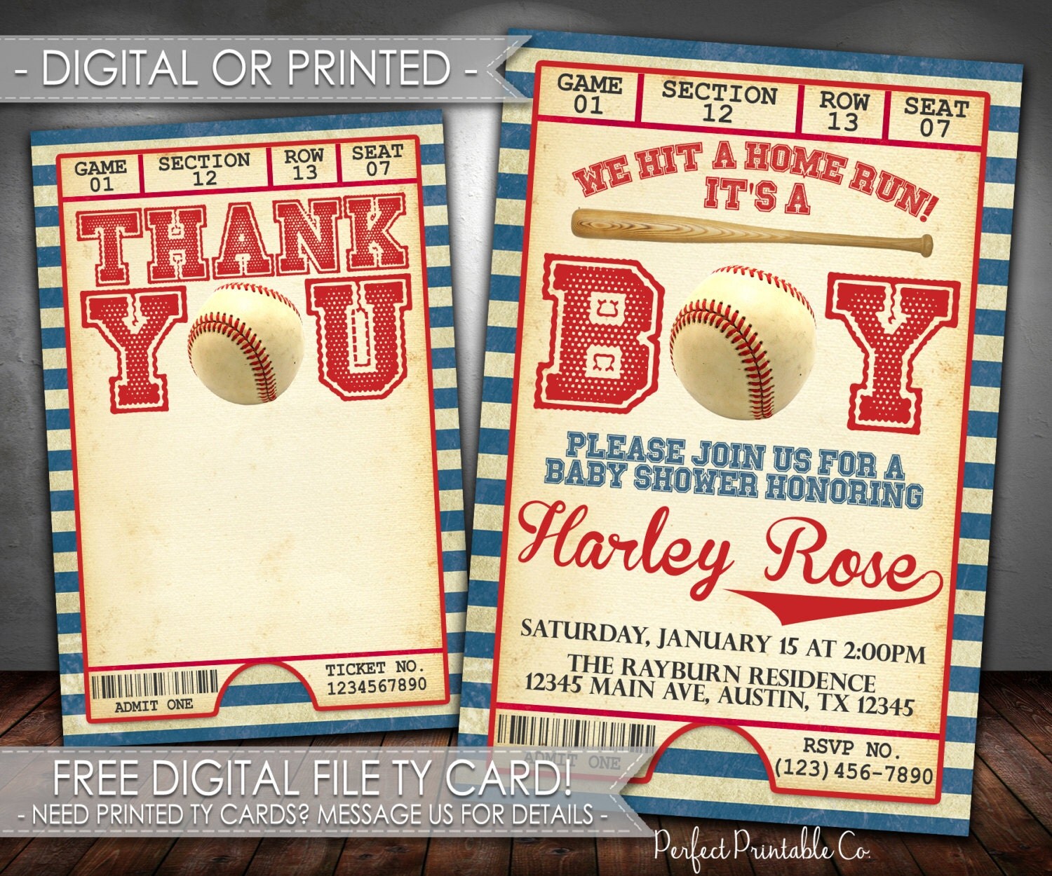 Baseball Baby Shower Invitation Baseball Baby Shower Invite