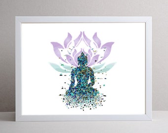 Buddha Art, Lotus Art, Meditation Art, Digital Art, Digital print, Mindful Art, Zen Art, Peaceful Art, Energy Art, Energy Print, Yoga Art