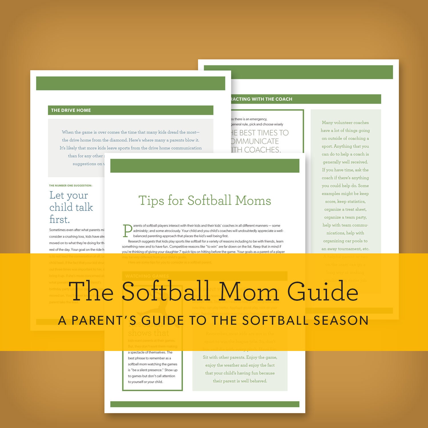 The Softball Mom Guide 12 pages of tips advice and fun