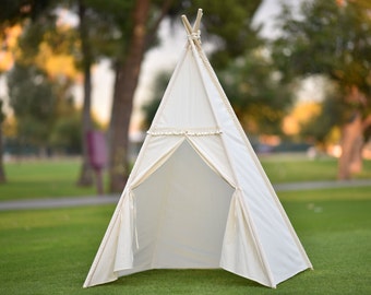 Ready to ship Muslin Kids Teepee, Kids Play Tent, Childrens Play House, Tipi,Kids Room Decor