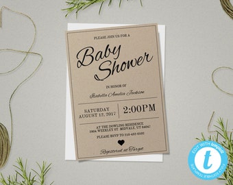 Baby Shower Invitation Template, Gender Neutral Baby Shower Templates, Boy, Girl, Baby Shower Invites, Edit In Our Web App, Easy To Use!
