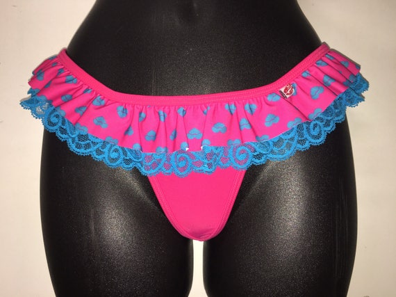50% off SALE ***maneaterSTYLE *** MissManeater TAINTEDLOVE lace frill skirt T-bar boutique bikini pant *** THONG cut!
