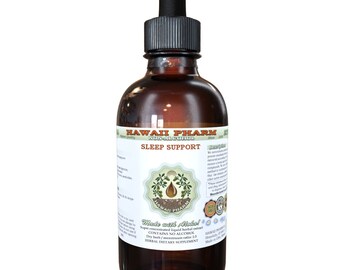 Sleep Support Glycerite, Certified Organic or Wild Harvested Valerian, Wild Lettuce, Blue Vervain, Hops Alcohol-Free Liquid Extract, Sleep