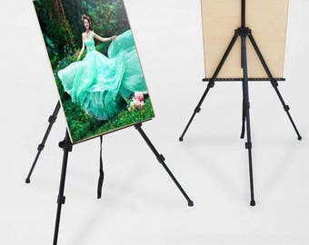 Aluminium Alloy Easel Adjustable Folding Artist Drawing Painting Easel Tripod includes Canvas Storage Bag - US SELLER