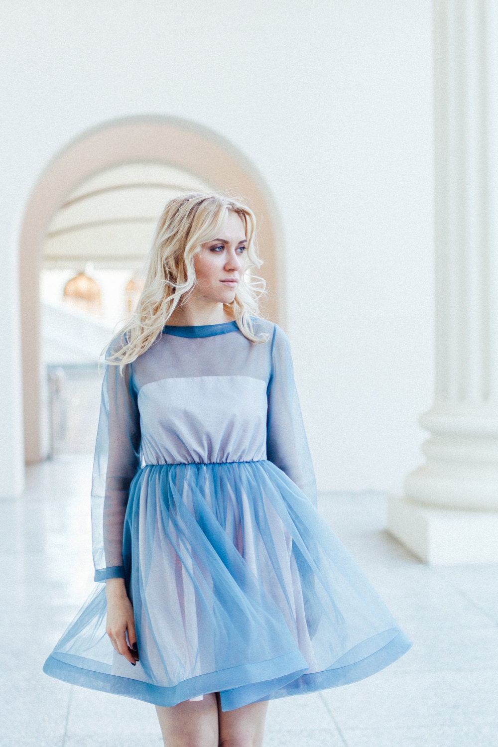 Blue Tulle Dress. Made by a Russian ballet costume designer