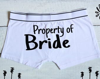 Property Of Bride Boxer Briefs, Property Of The Bride, Men's Wedding Underwear, Groom Gift, Wedding Boxers, Groom Underwear, Gift for Groom