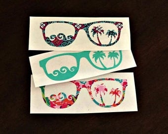 Sunglasses Decal - Sunglasses - Yeti Sunglass Decal - Beach Decal - Sunglass Sticker - Yeti - Rtic