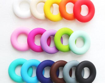 Silicone ring. Baby. munched. DIY. MOM. Necklace. Velcro closure. Gums.
