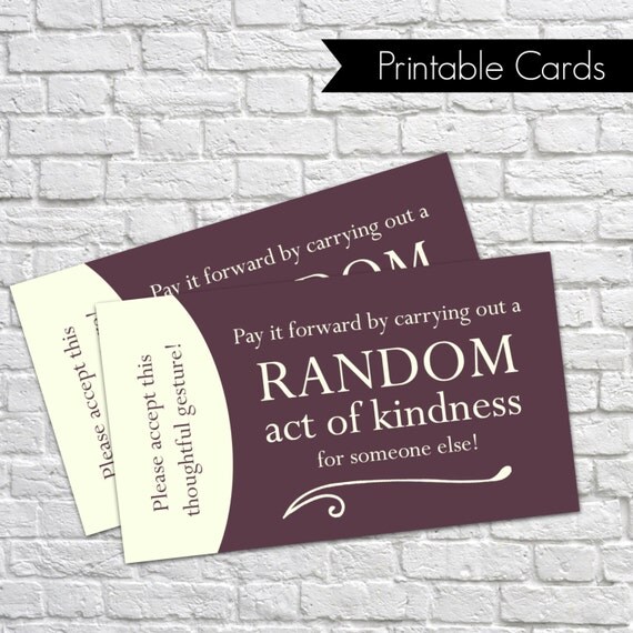Versatile image inside random acts of kindness cards printable Zany image with regard to random acts of kindness cards printable