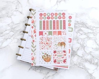 MATTE Mini HP Sleepy Sloths Planner Sticker Kit - For MINI Happy Planners