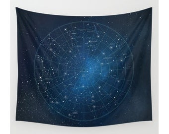 Constellation Wall Tapestry, Wall Hanging, Star Map, Astronomy, Celestial Map, Star Tapestry, Celestial Tapestry, Space Tapestry