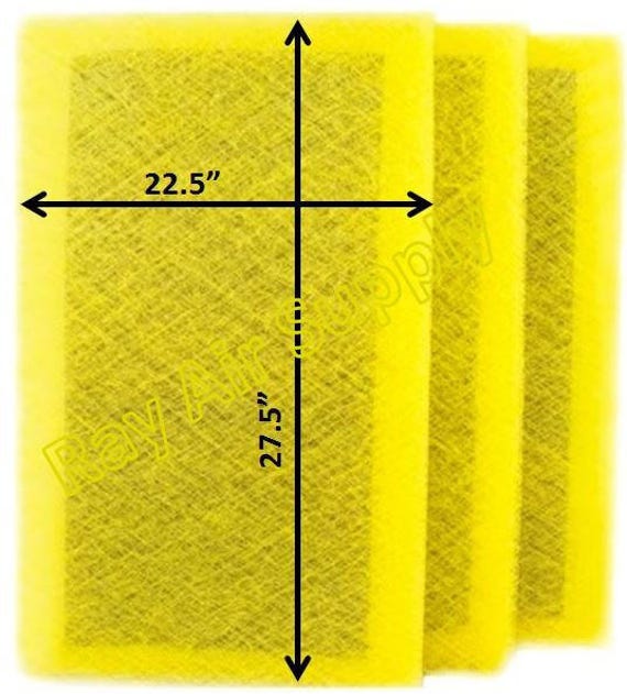 Pristine Air 24x30 Replacement Filter Pads 3 Pack YELLOW