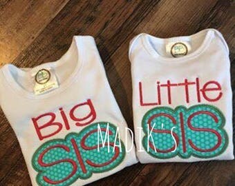 big sister applique shirt