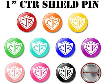 TEN 2017 CTR SHIELD Buttons - Primary "Choose the Right" theme - (10)