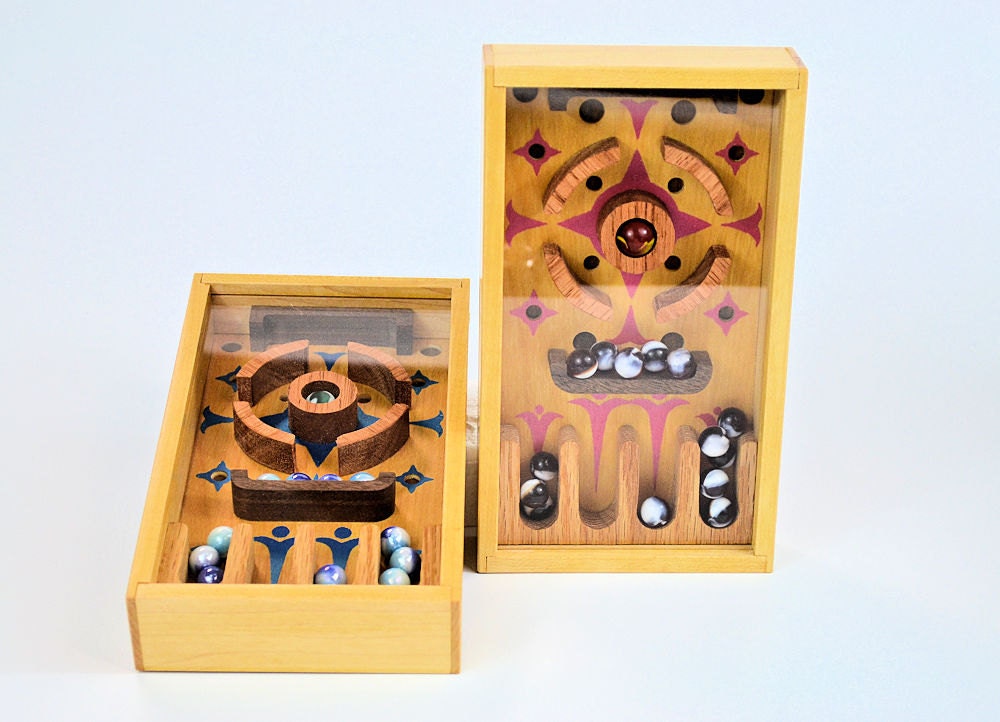 Hand Made Wooden Marble Game