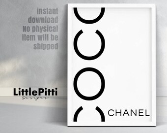 Coco chanel poster, Coco chanel, coco chanel print, chanel poster, fashion print, coco chanel decor, fashion wall art, chanel download