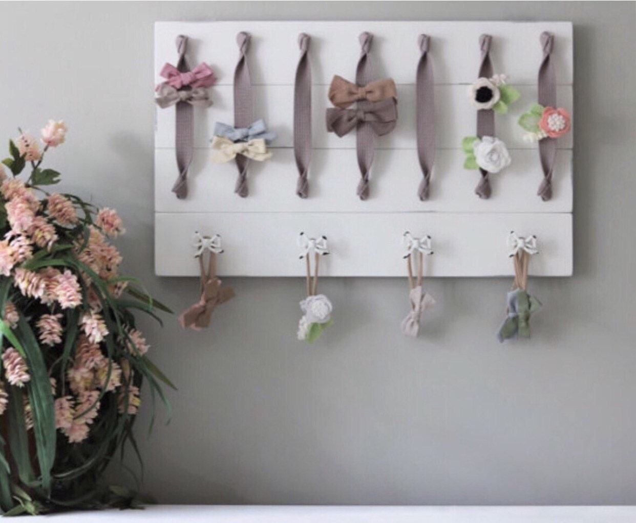 Hair Bow Display Hair Bow Organizer Headband Holder White