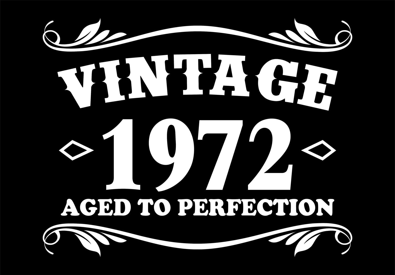 45th Birthday Vintage 1972 Aged to Perfection T-Shirt birthday