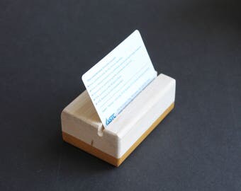 Business Card Holder // Desk Accessory // Wooden Card Holder