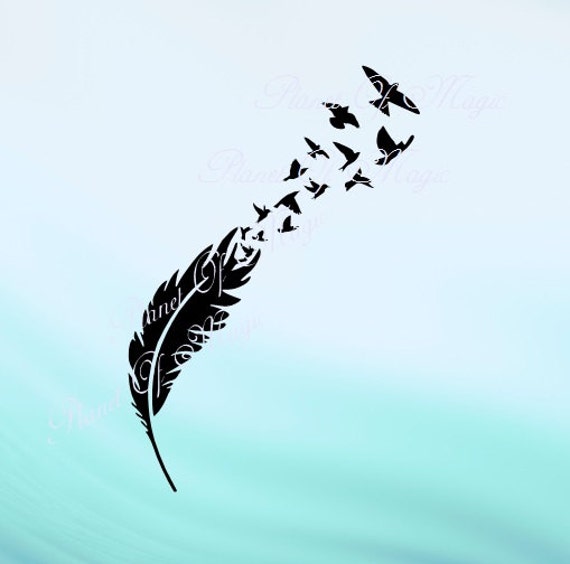 Download Feather and Birds SVG, Feather Svg, Flying Birds Svg ...